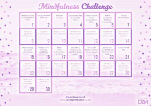 31 Day Mindfulness Challenge Cards Take One a Day for a Month of Mindfulness 