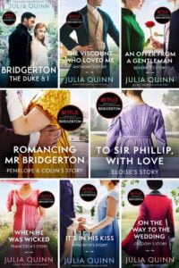 Books for all 8 books in the Bridgerton Series by Julia Quinn