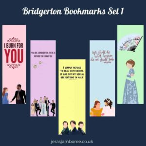 Set of 5 Bookmarks inspired by Bridgerton