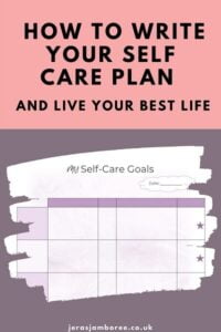 part of a blank self care plan