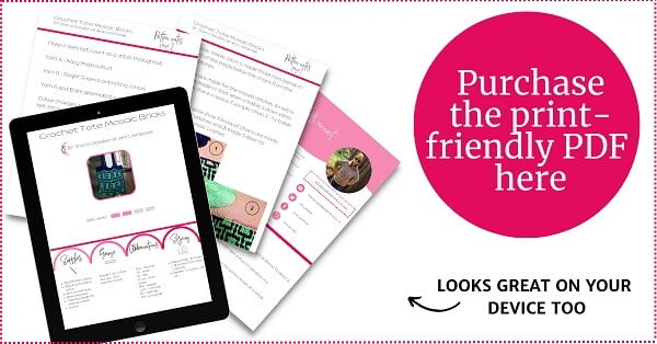 holding image to purchase the mosaic crochet tote bag