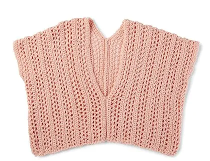 cropped crochet tank top in pink