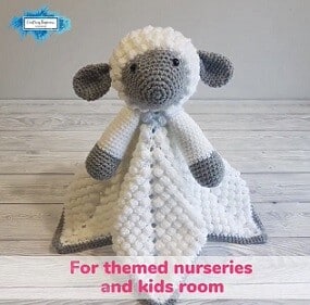 baby lovey blanket with a lamb