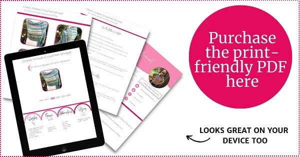 Holding image to purchase the PDF crochet pattern