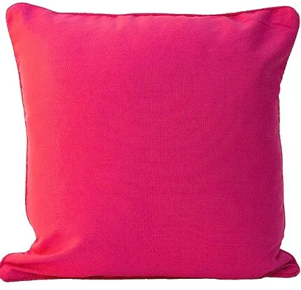 Hot pink cotton cushion cover