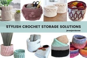 8 different styles of crochet baskets