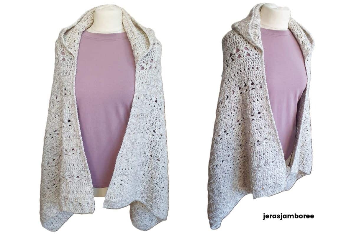 Shellos Crochet Crochet Shawl That’s a Little Bit Different – The Selene Hooded Shawl ...